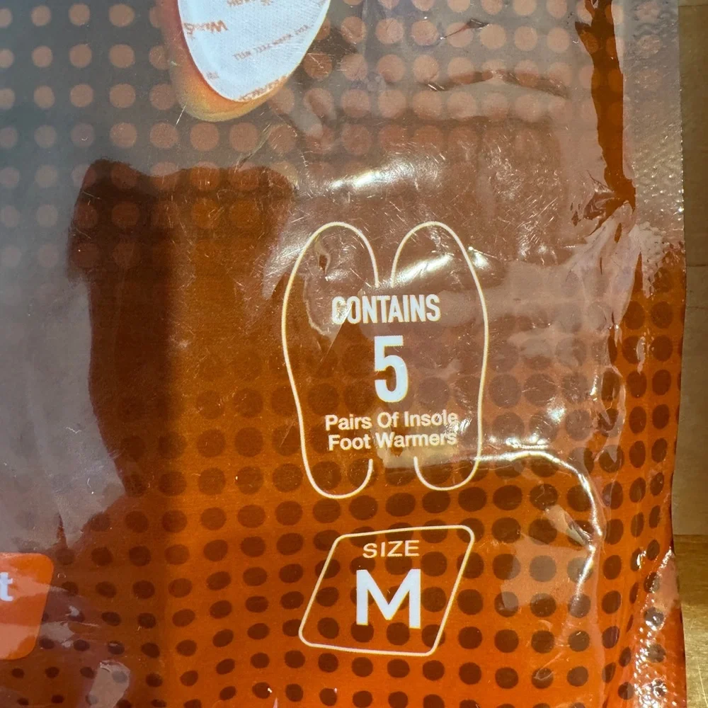 WarmSpark Insole Feet Warmers 5 Pack - 10 Hours Warm Feet Medium (lot of 2=10)